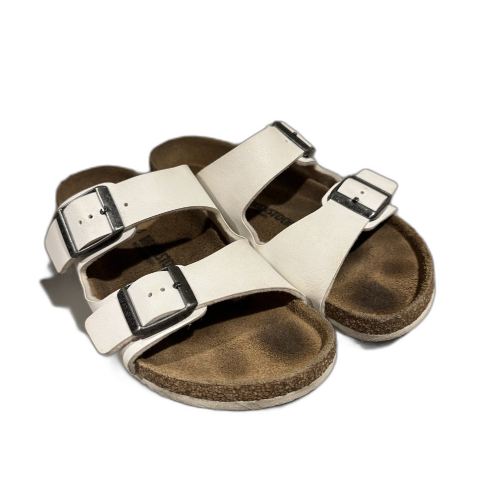 Birkenstock Arizona Sandals White Double Buckle Cork Neutral Kids EU 34 US 3-3.5